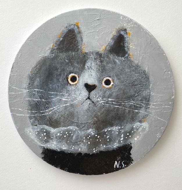 'Cat with a Beautiful Collar' by artist Natalia Shaloshvili